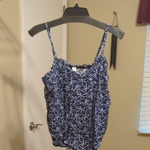 Blue Patterned Women's Top